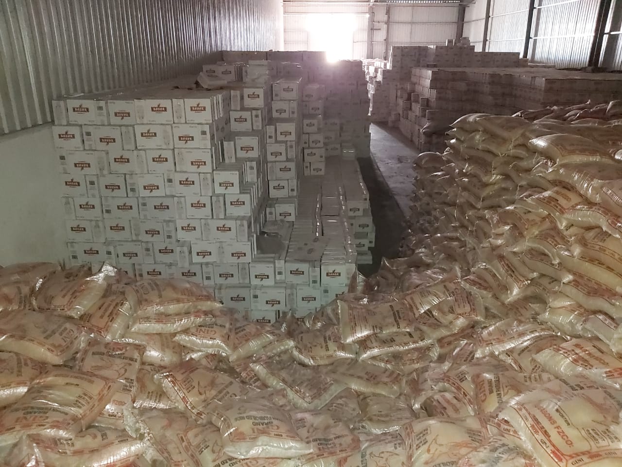 Agricultural cargo transport at a port
