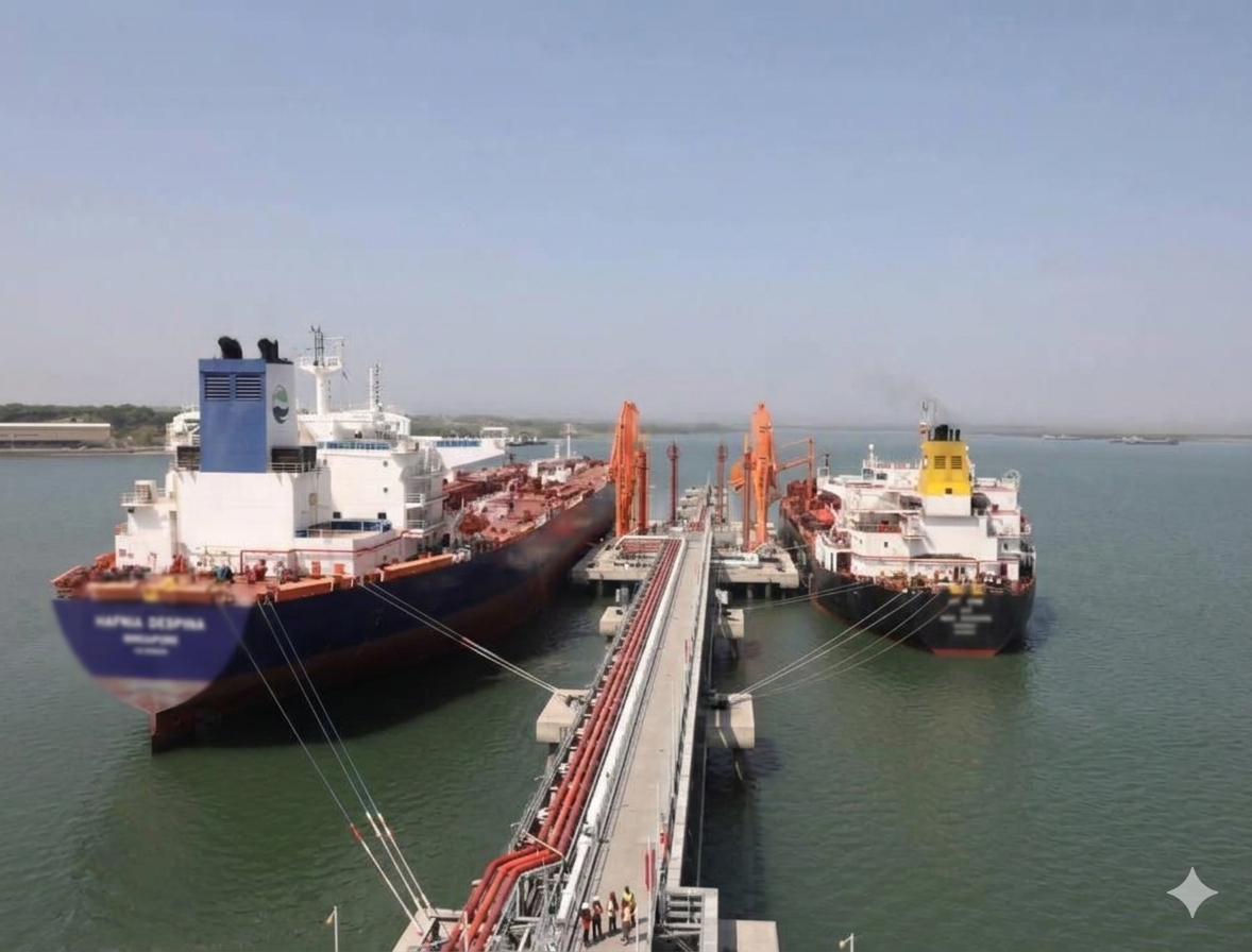 Vessel at a port berth